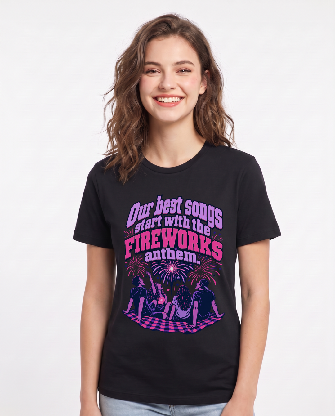 Patriotic Black T-Shirt for Women – Everyday Expression Graphic Tee product image 3