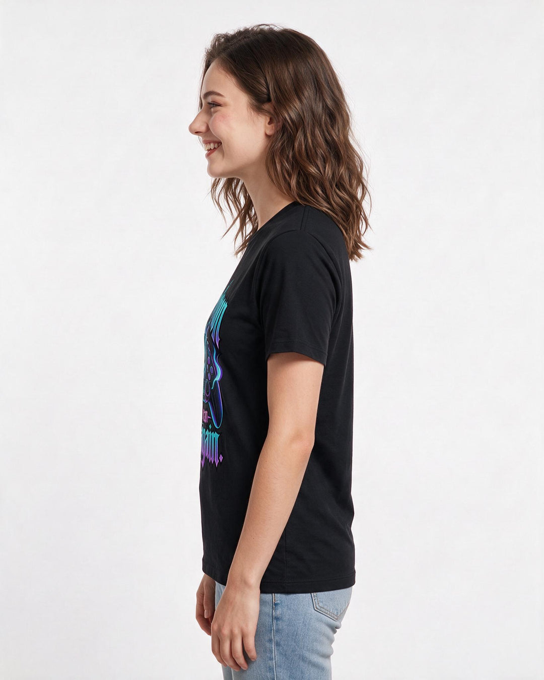 Gaming Black T-Shirt for Women – Game Night Graphic Tee product image 2