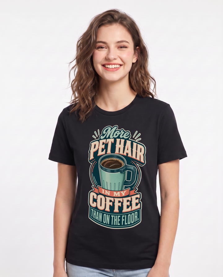 Pet Lover Black T-Shirt for Women – Everyday Expression Graphic Tee product image 3