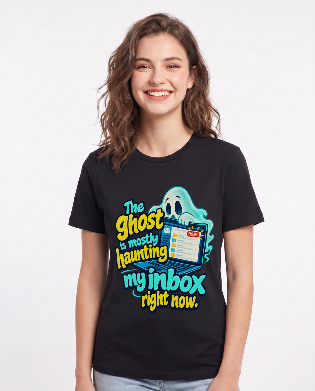 Halloween Black T-Shirt for Women – Halloween Theme Graphic Tee product image 3