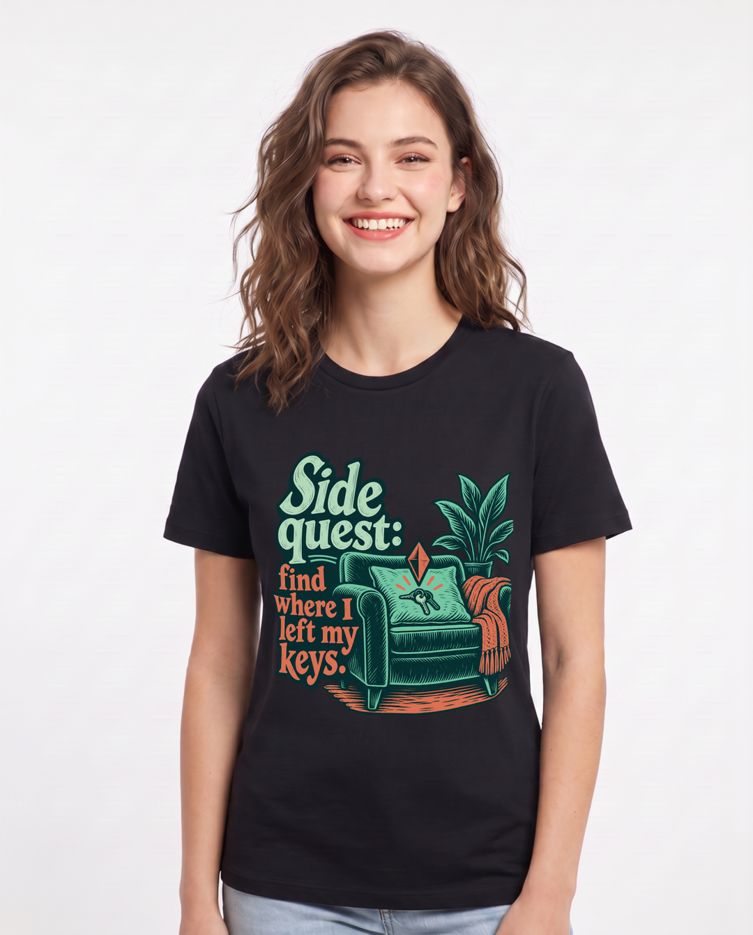 Gaming Black T-Shirt for Women – Game Night Graphic Tee product image 3