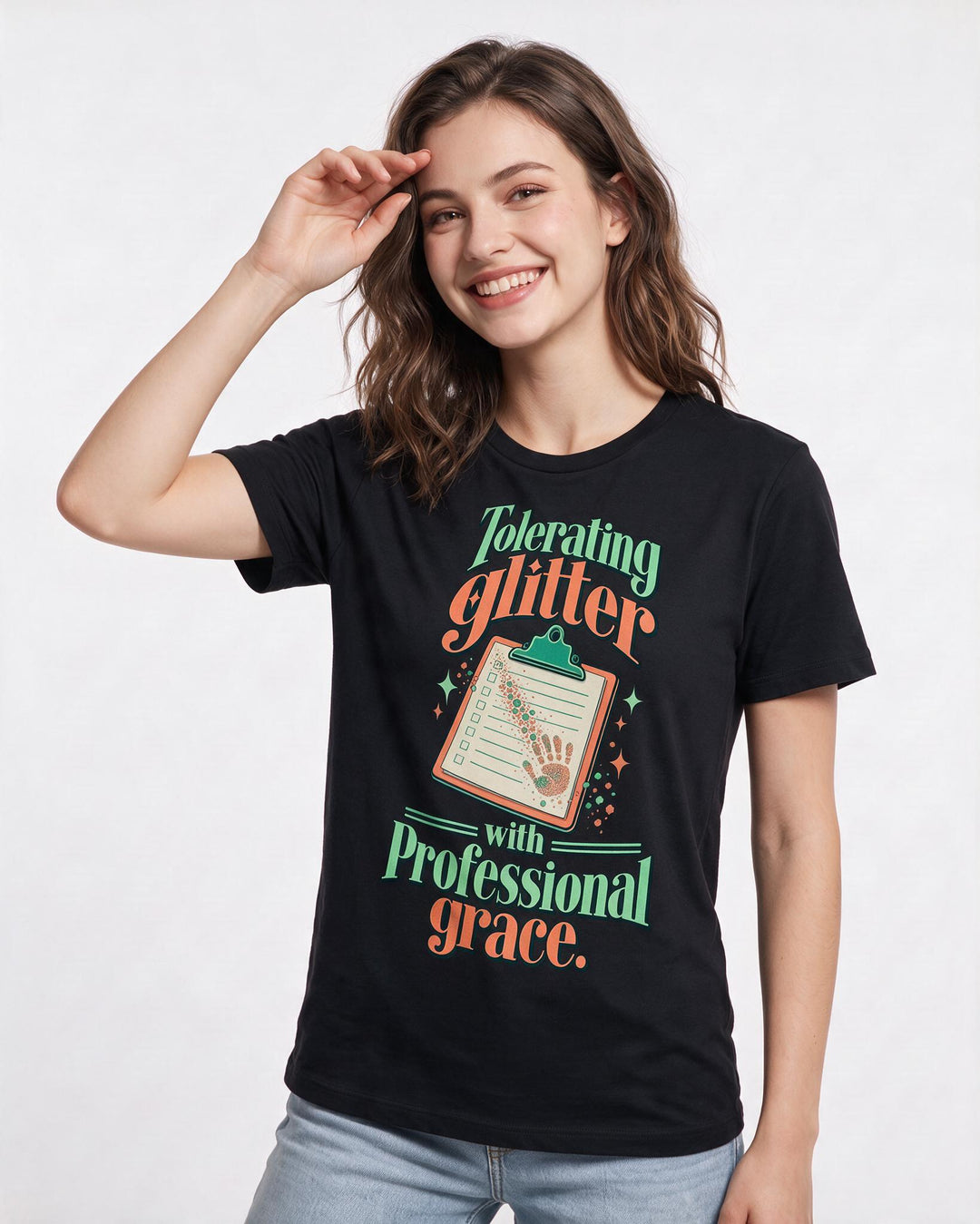 Teacher Black T-Shirt for Women – Everyday Expression Graphic Tee product image 1