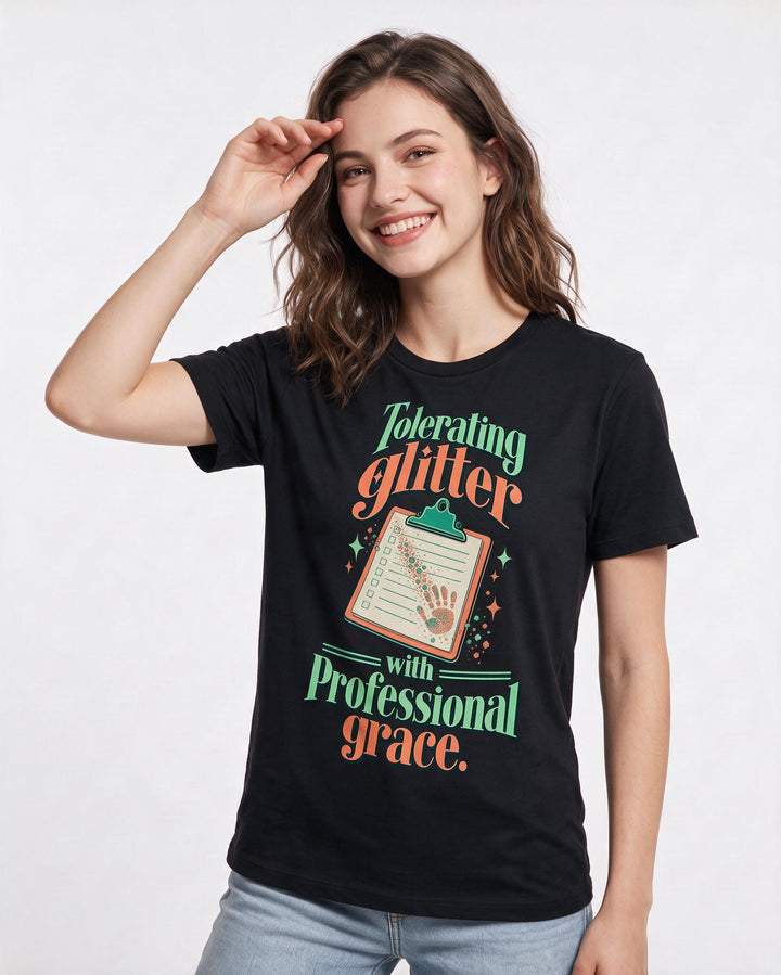 Teacher Black T-Shirt for Women – Everyday Expression Graphic Tee product image 1