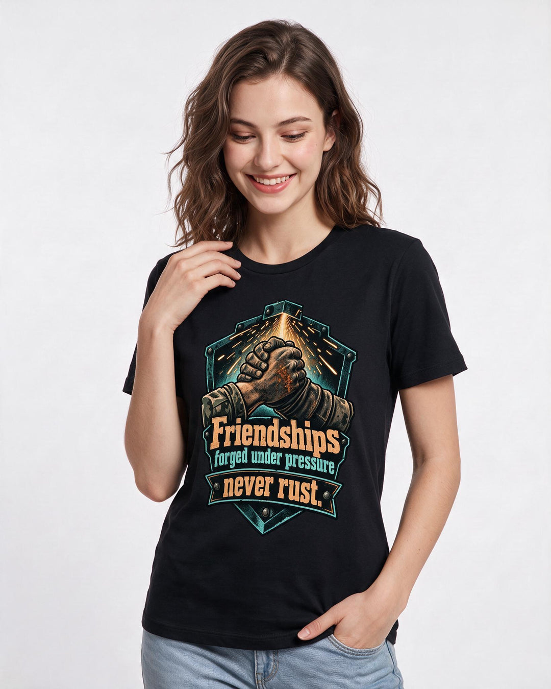 Veteran Black T-Shirt for Women – Everyday Expression Graphic Tee product image 1