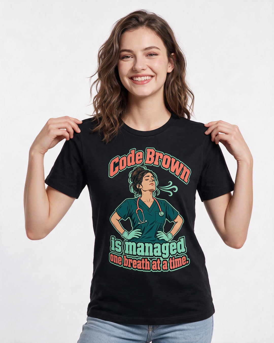 Nurse Black T-Shirt for Women – Nursing Life Graphic Tee product image 1
