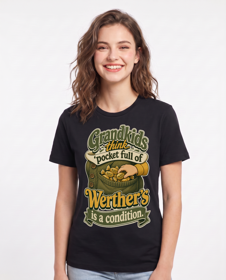 Grandparent Black T-Shirt for Women – Everyday Expression Graphic Tee product image 3