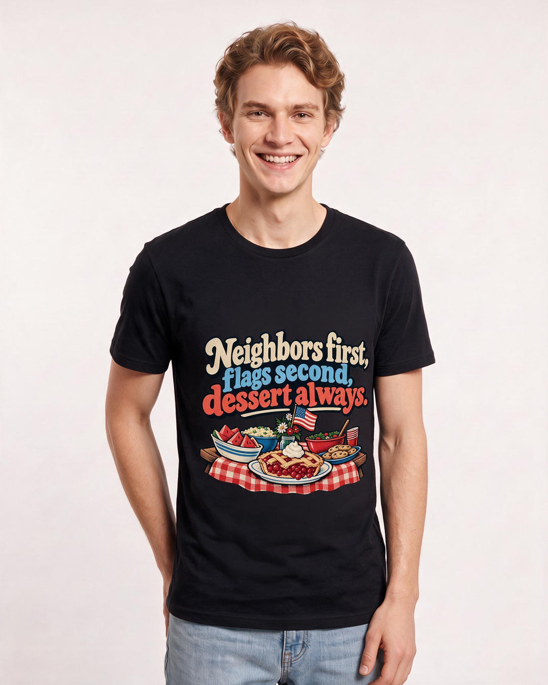 Patriotic Black T-Shirt for Men – Everyday Expression Graphic Tee product image 1