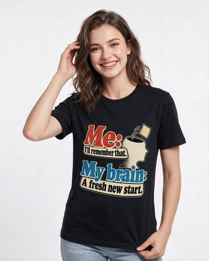 Meme Black T-Shirt for Women – Everyday Expression Graphic Tee product image 1