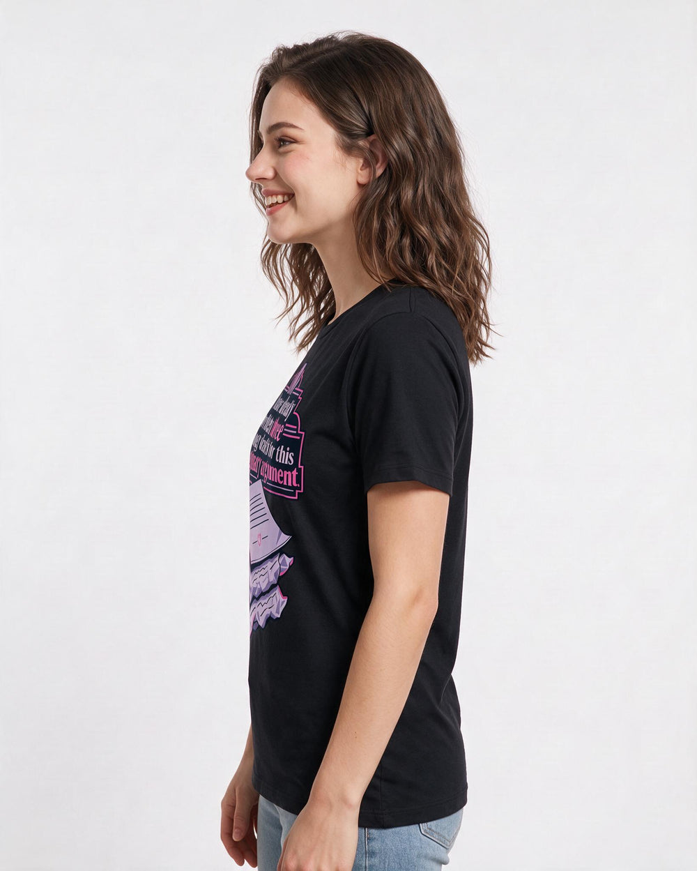 Meme Black T-Shirt for Women – Everyday Expression Graphic Tee product image 2
