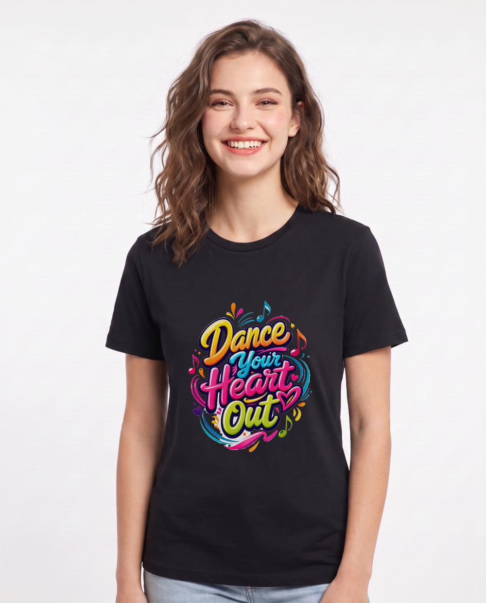 Dance Your Heart Out Women's Black T-Shirt product image 2