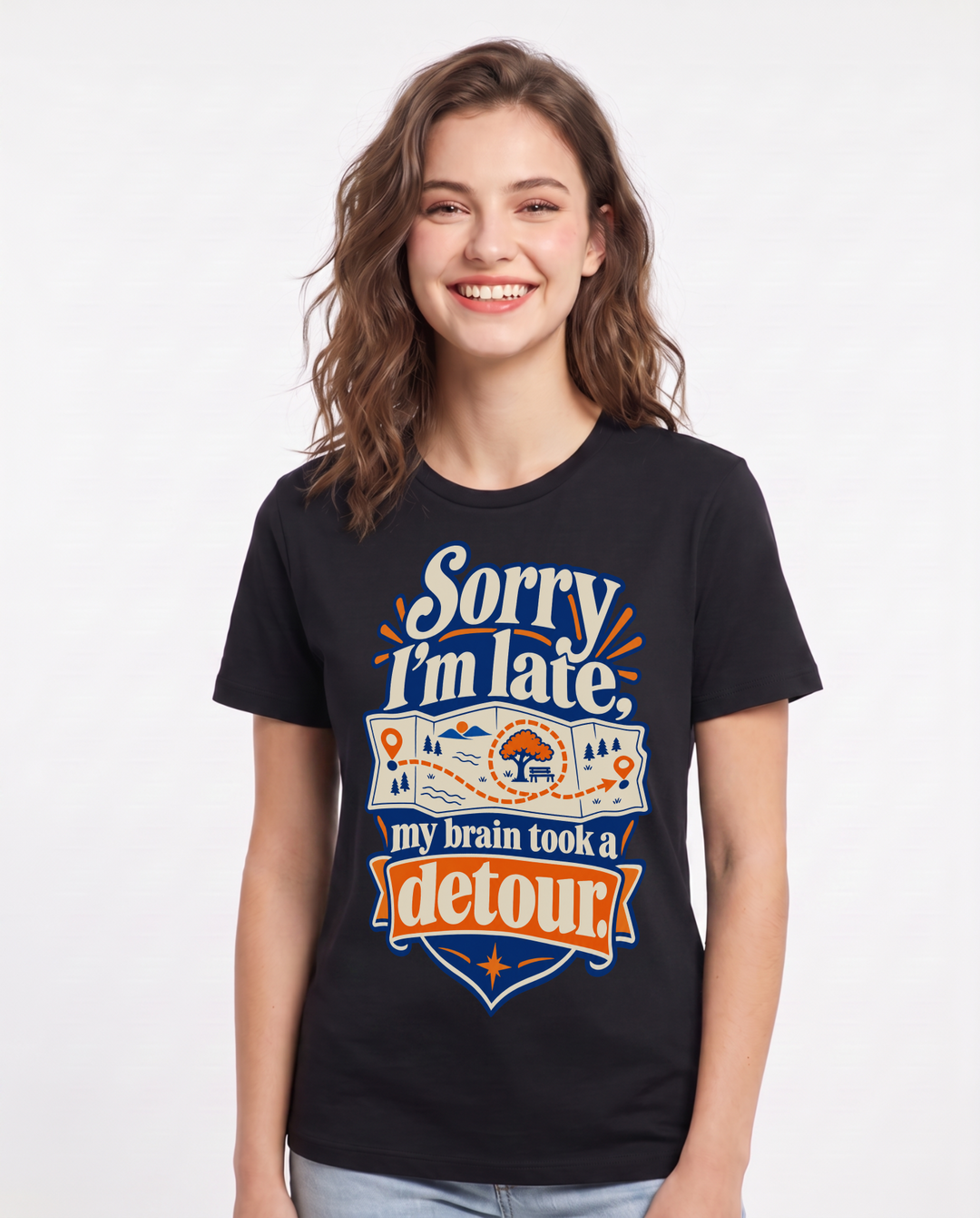 Neurodiversity Black T-Shirt for Women – Everyday Expression Graphic Tee product image 3