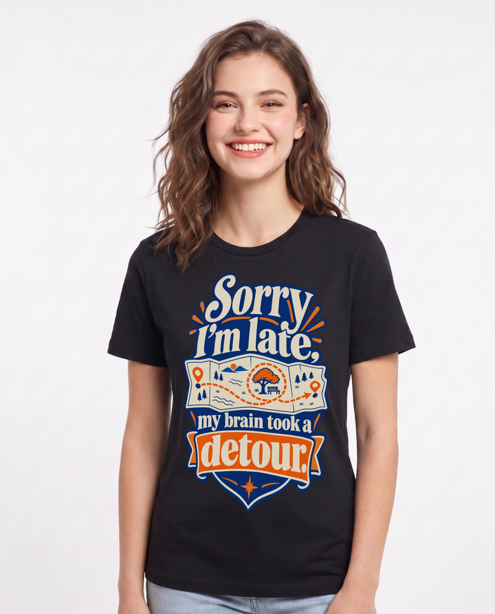 Neurodiversity Black T-Shirt for Women – Everyday Expression Graphic Tee product image 3