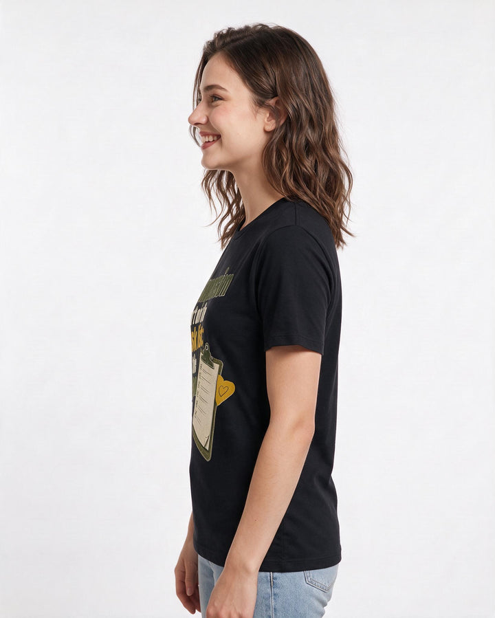 Nurse Black T-Shirt for Women – Nursing Life Graphic Tee product image 2