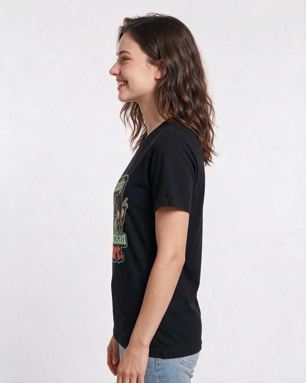 Political Statement Black T-Shirt for Women – Everyday Expression Graphic Tee product image 2