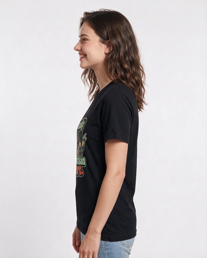 Political Statement Black T-Shirt for Women – Everyday Expression Graphic Tee product image 2