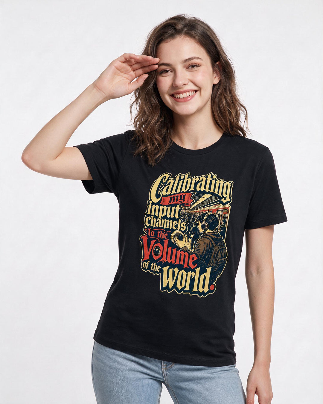 Neurodiversity Black T-Shirt for Women – Everyday Expression Graphic Tee product image 1