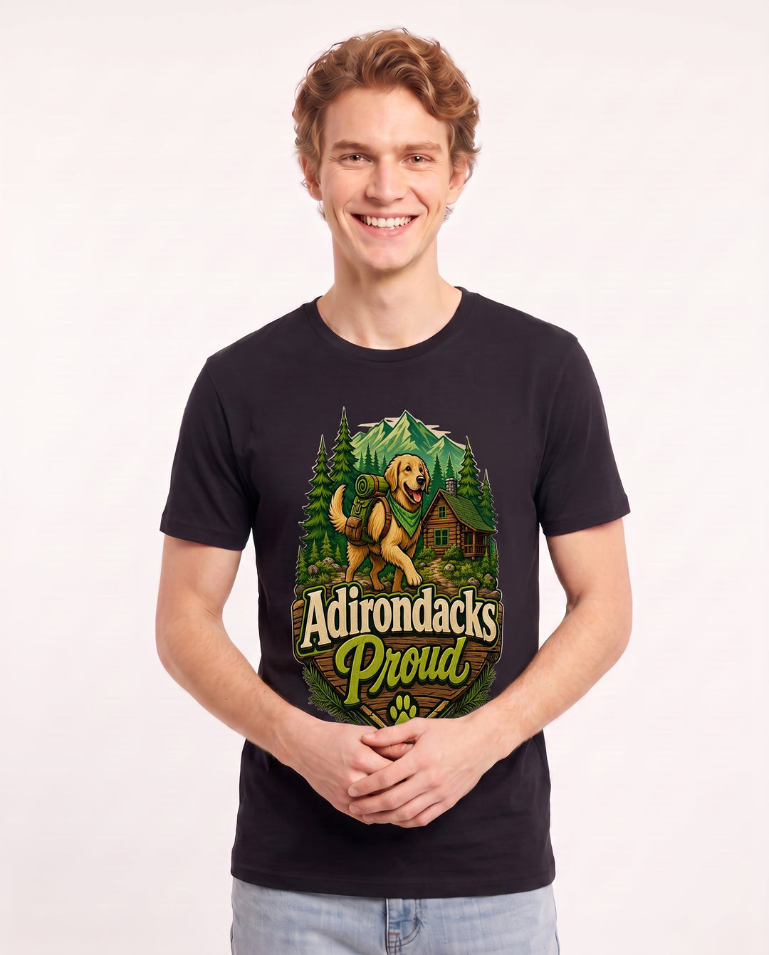 Adirondacks Proud Men's Black T-Shirt product image 1