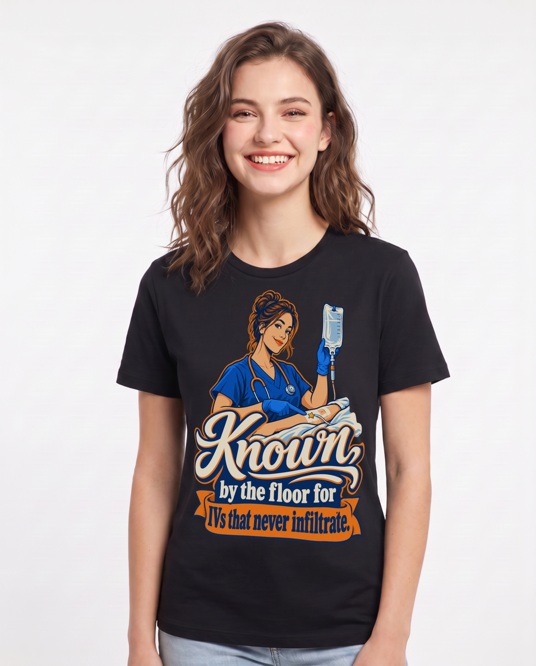 Nurse Black T-Shirt for Women – Nursing Life Graphic Tee product image 3