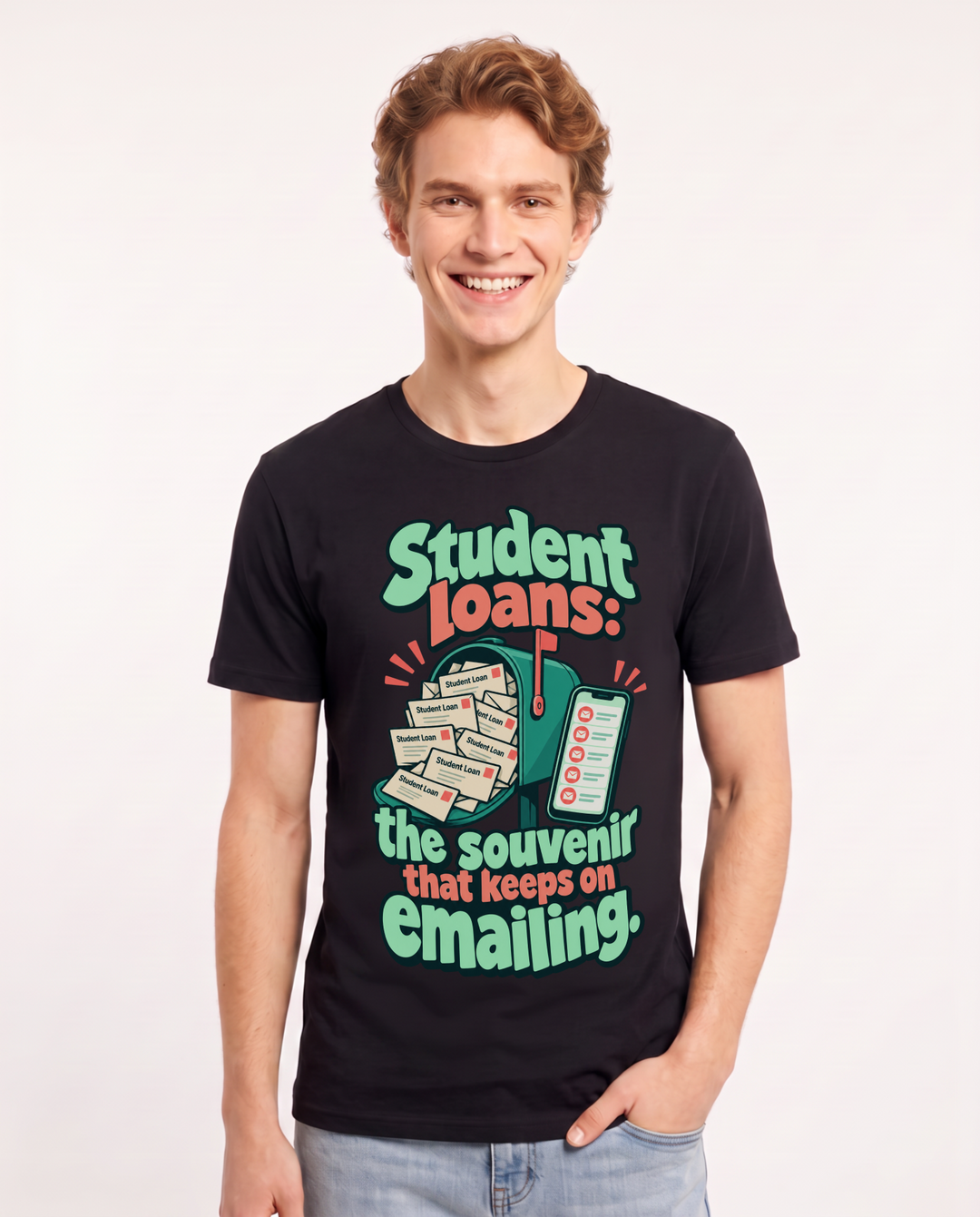 Graduation Black T-Shirt for Men – Everyday Expression Graphic Tee product image 3