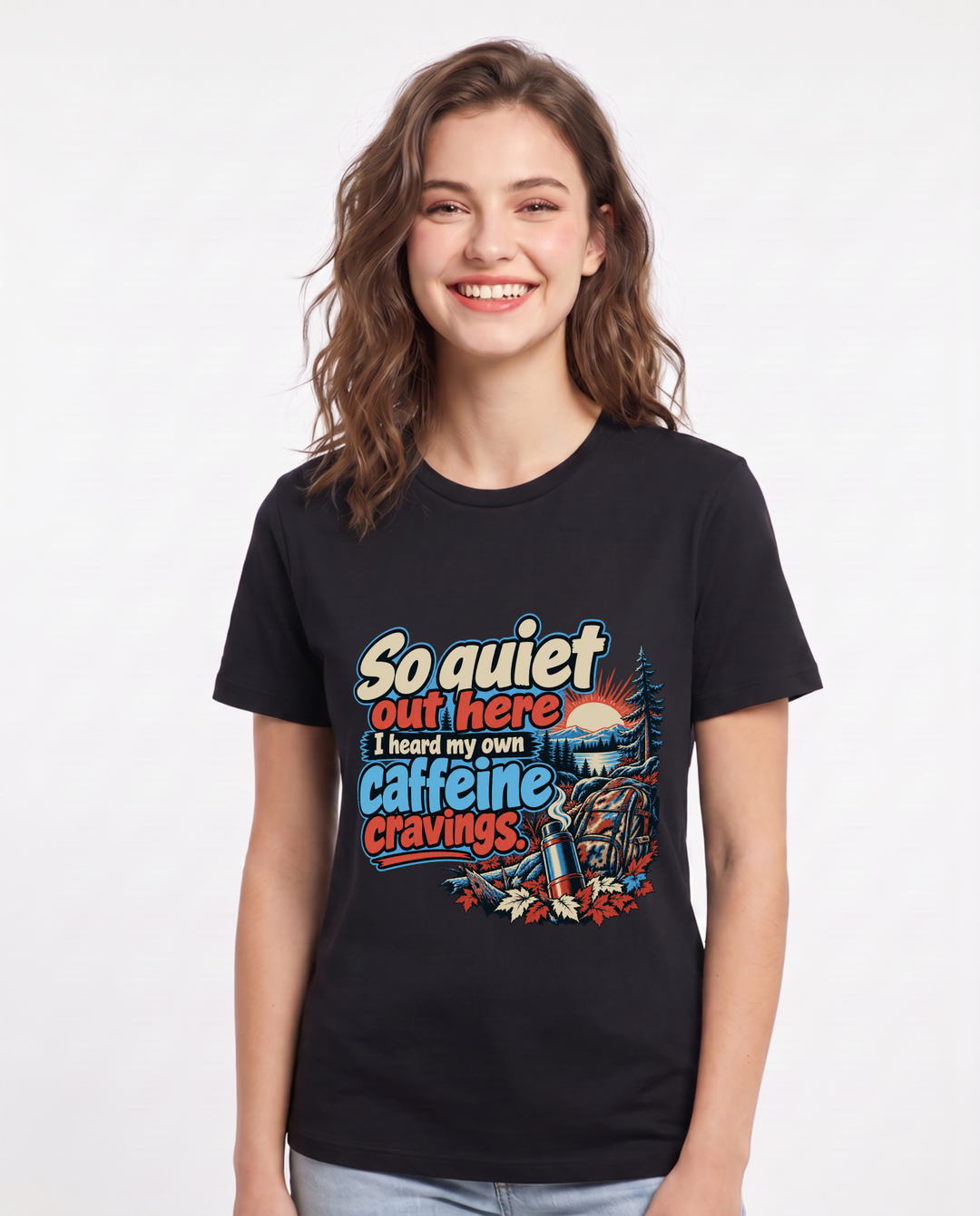 Hunting Black T-Shirt for Women – Everyday Expression Graphic Tee product image 3