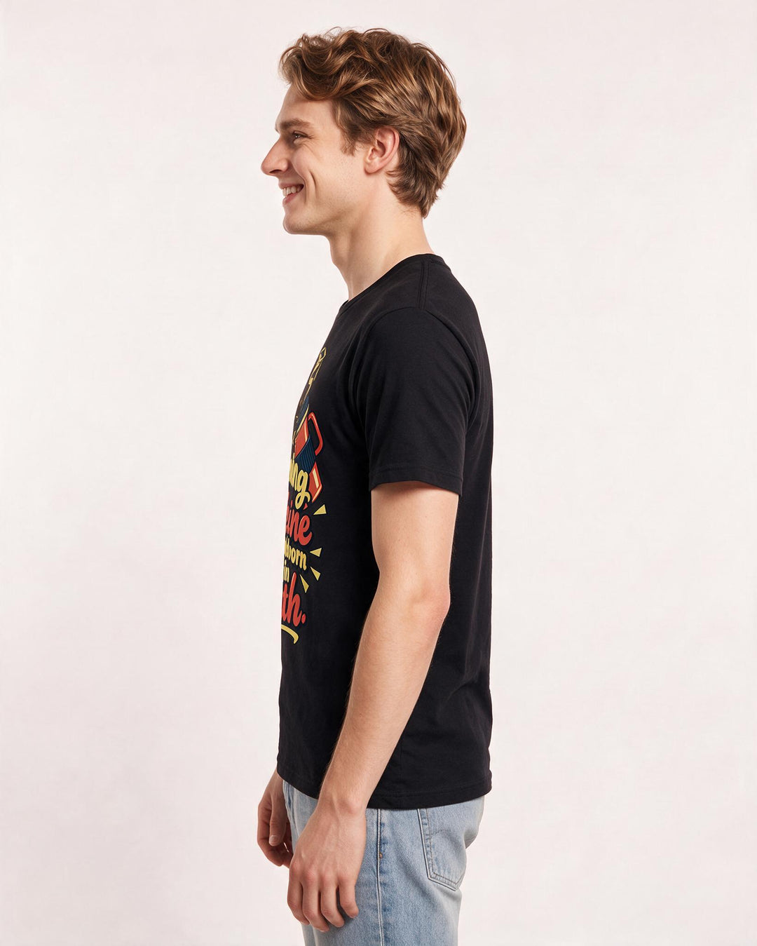 Teacher Black T-Shirt for Men – Everyday Expression Graphic Tee product image 2