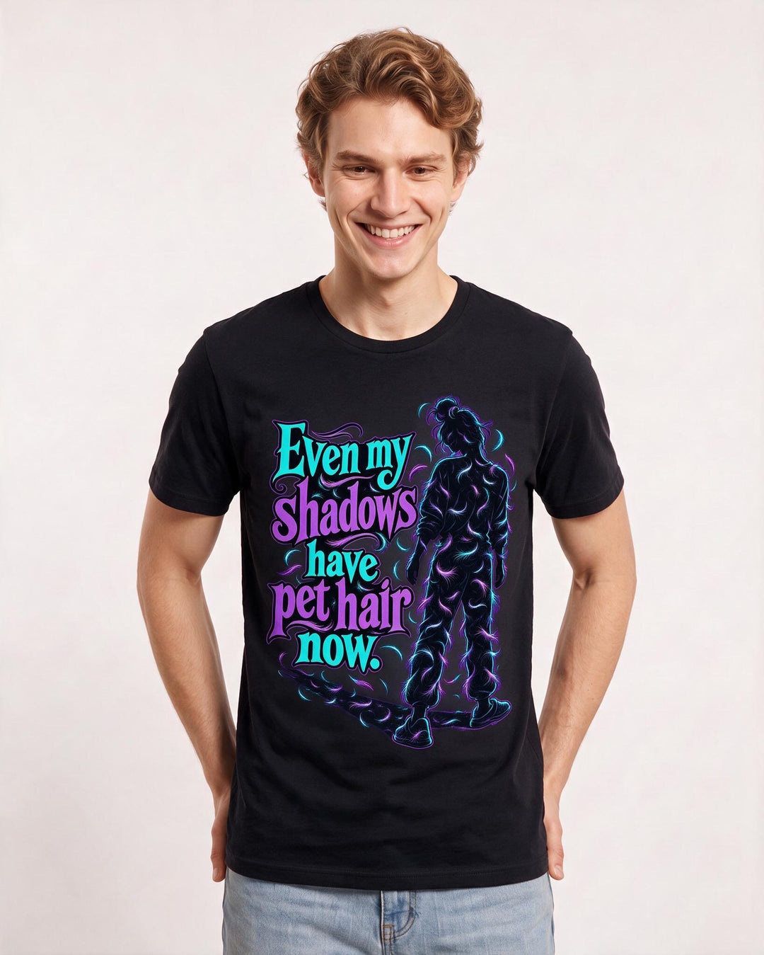 Pet Lover Black T-Shirt for Men – Everyday Expression Graphic Tee product image 1