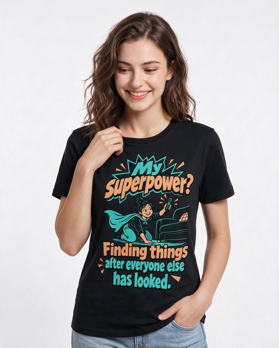 Mom Black T-Shirt for Women – Everyday Expression Graphic Tee product image 1