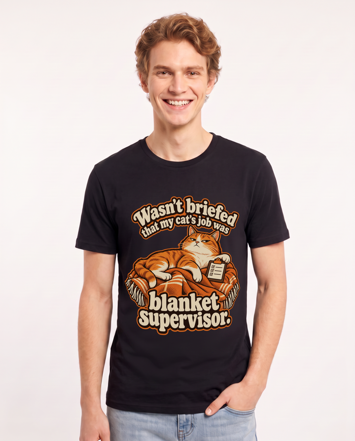 Cat Lover Black T-Shirt for Men – Everyday Expression Graphic Tee product image 3
