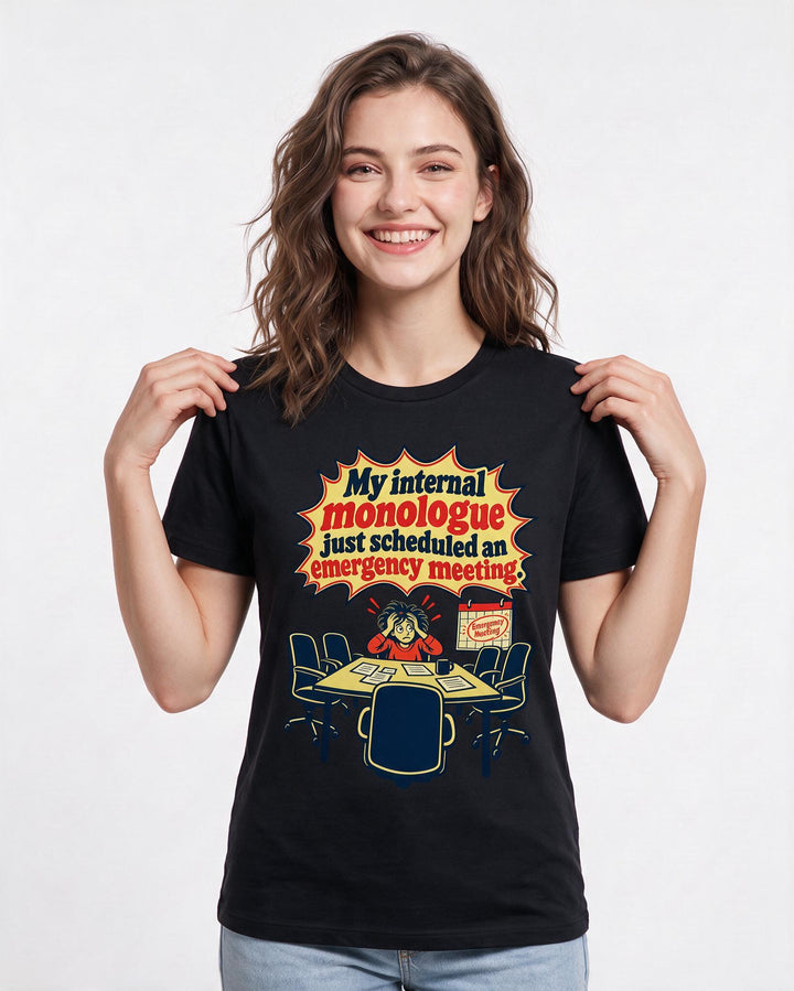 Meme Black T-Shirt for Women – Everyday Expression Graphic Tee product image 1