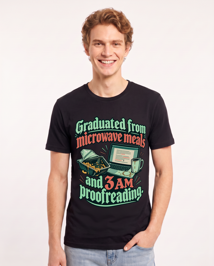 Graduation Black T-Shirt for Men – Everyday Expression Graphic Tee product image 3