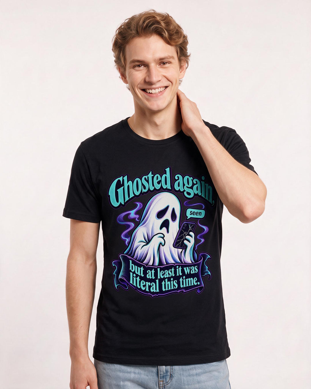 Halloween Black T-Shirt for Men – Halloween Theme Graphic Tee product image 1