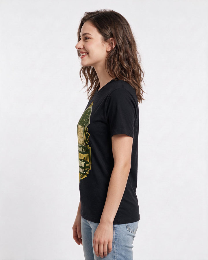Dog Lover Black T-Shirt for Women – Everyday Expression Graphic Tee product image 2