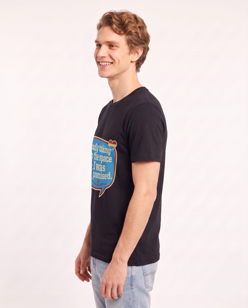 Graphic Men's Black T-Shirt - Loudly taking up the space I was product image 2