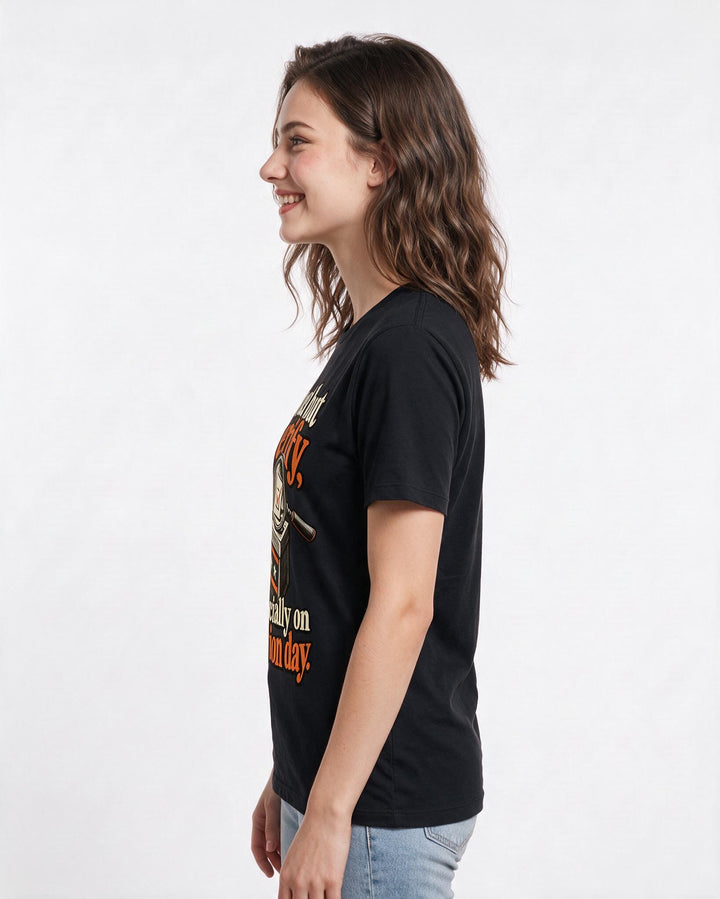 Political Statement Black T-Shirt for Women – Everyday Expression Graphic Tee product image 2