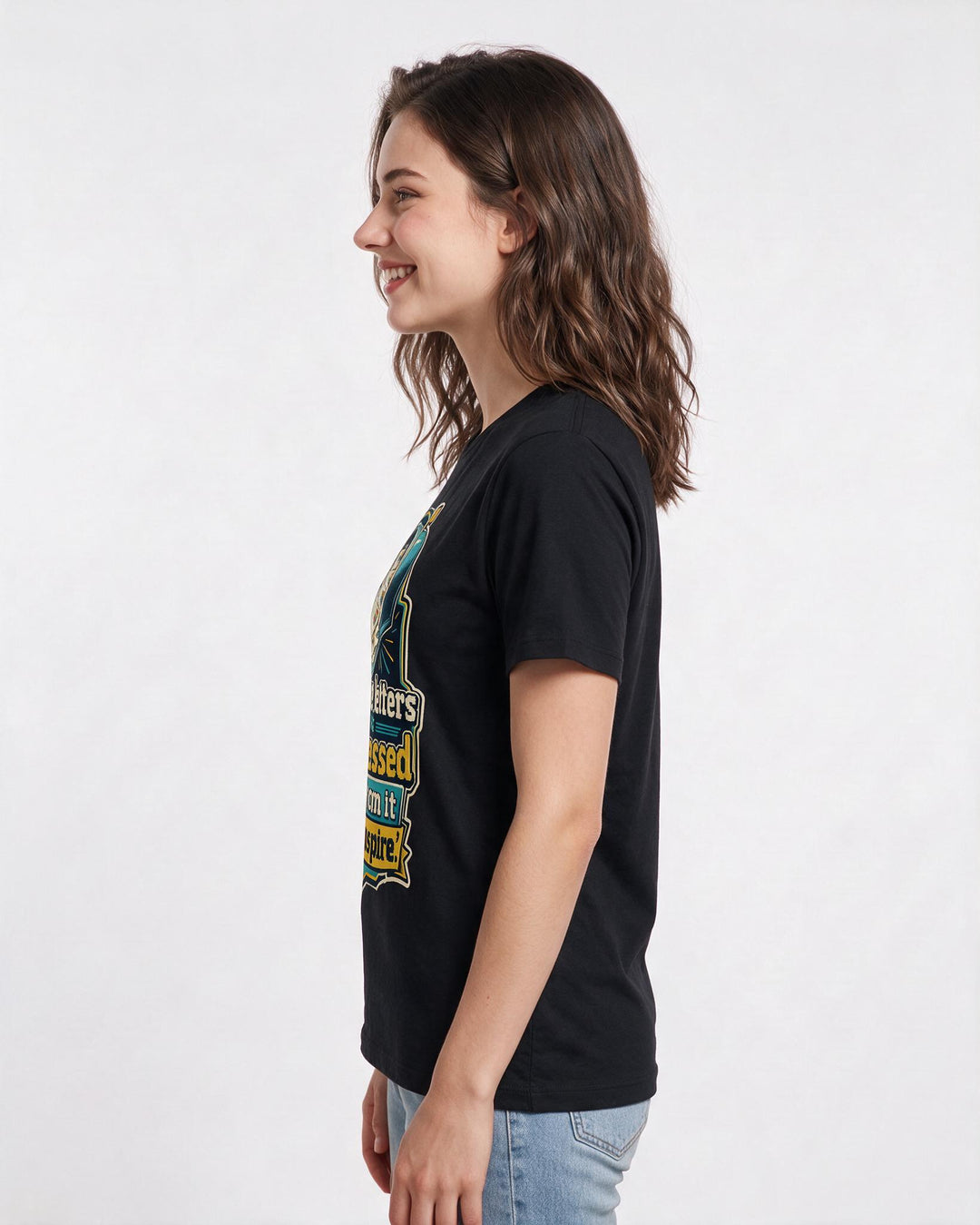 Pride Women's Black T-Shirt – My love letters are addressed 'to whom it may inspire.' product image 2
