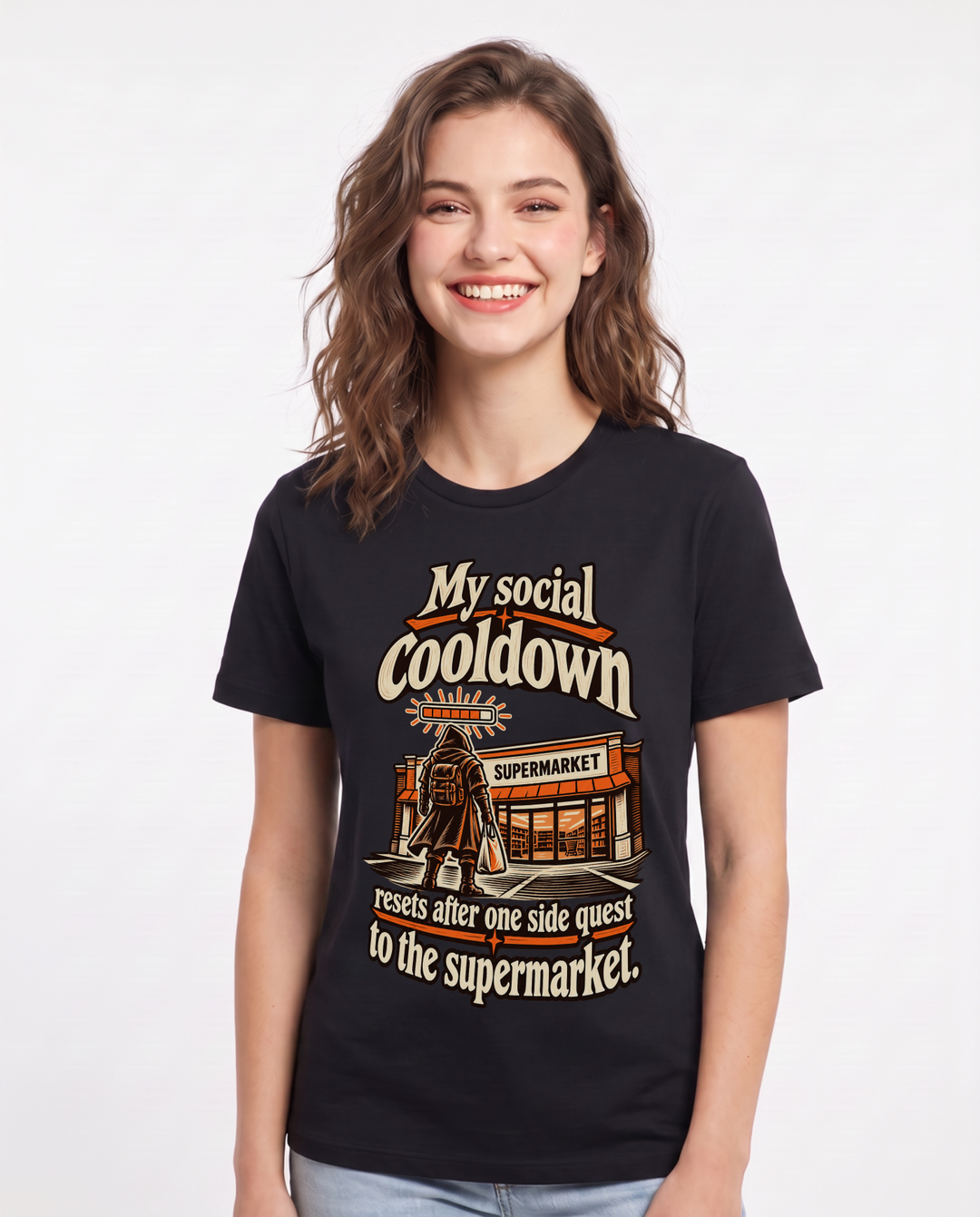 Gaming Black T-Shirt for Women – Game Night Graphic Tee product image 3