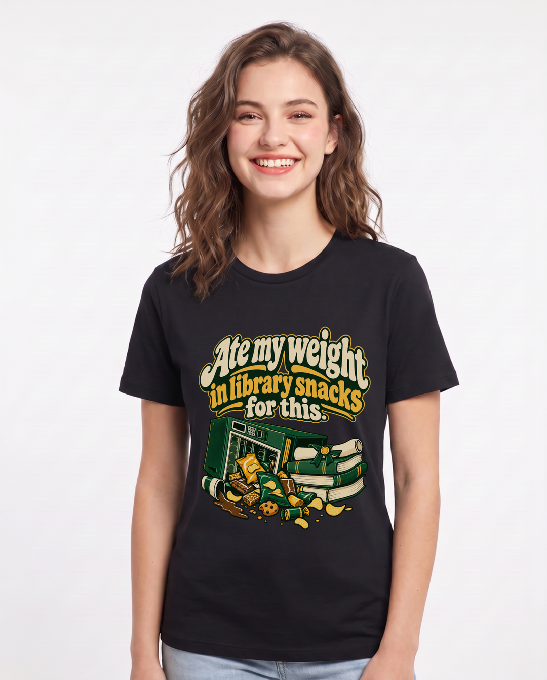 Graduation Black T-Shirt for Women – Everyday Expression Graphic Tee product image 3