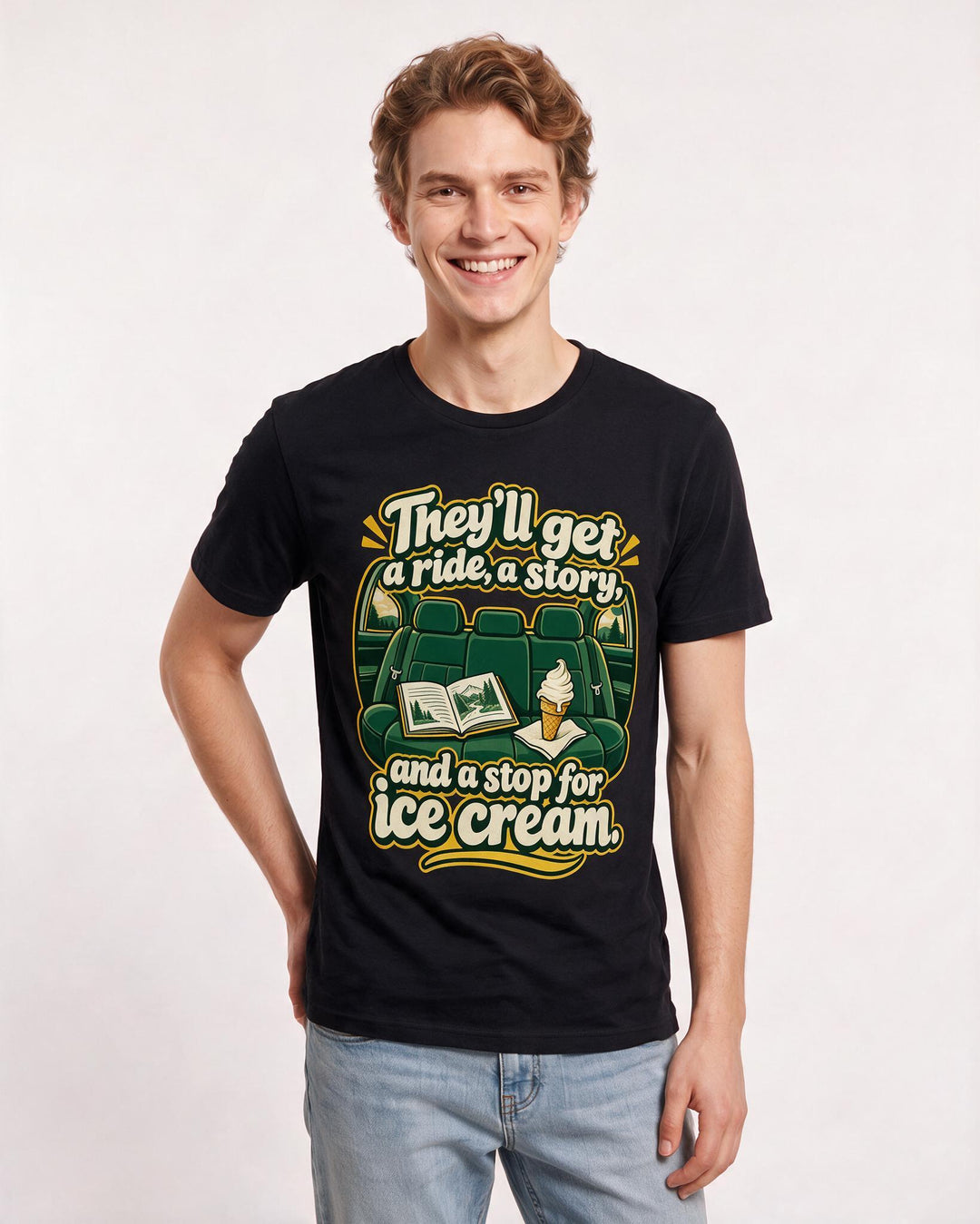Grandparent Black T-Shirt for Men – Everyday Expression Graphic Tee product image 1