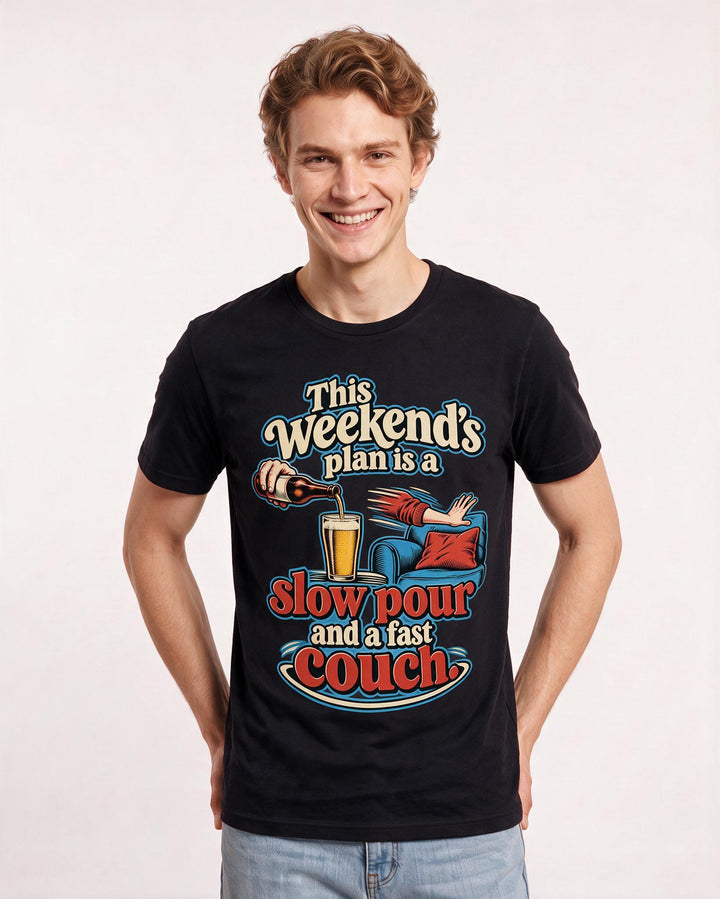 Beer Black T-Shirt for Men – Everyday Expression Graphic Tee product image 1