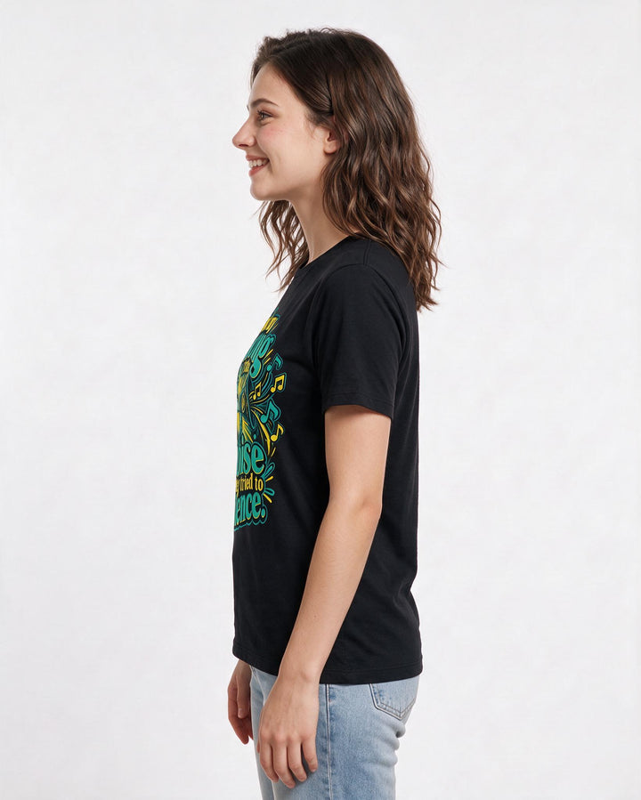 Pride Black T-Shirt for Women – Everyday Expression Graphic Tee product image 2