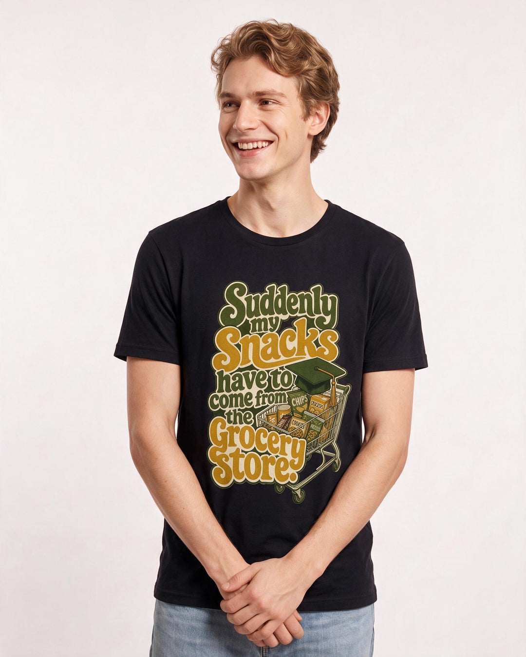 Graduation Black T-Shirt for Men – Everyday Expression Graphic Tee product image 1
