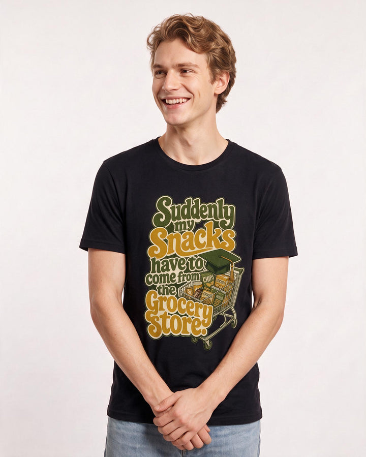 Graduation Black T-Shirt for Men – Everyday Expression Graphic Tee product image 1
