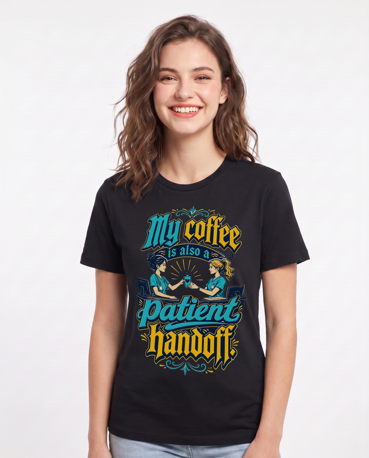 Nurse Black T-Shirt for Women – Nursing Life Graphic Tee product image 3