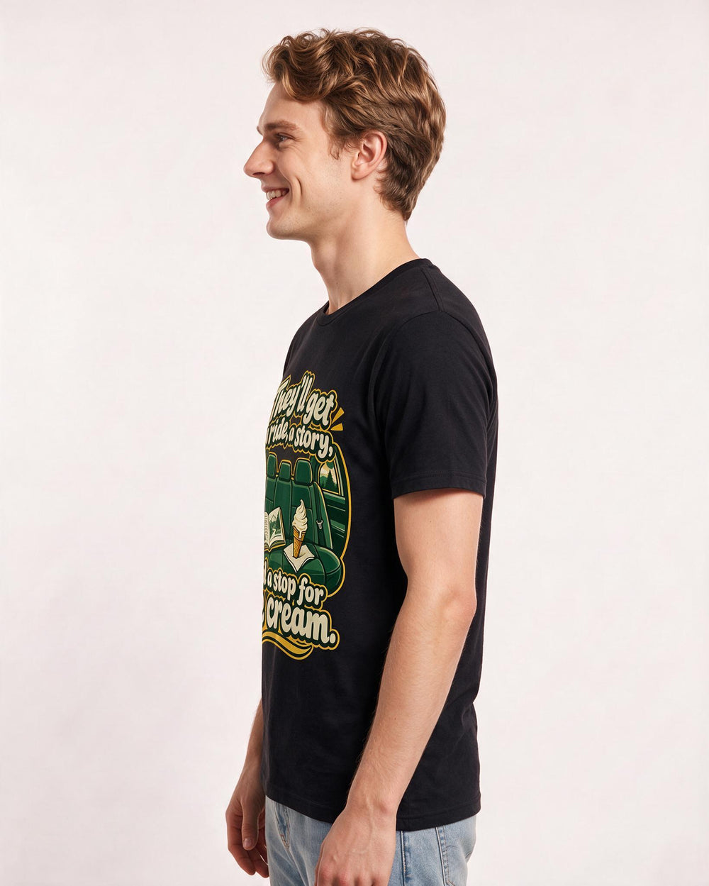 Grandparent Black T-Shirt for Men – Everyday Expression Graphic Tee product image 2