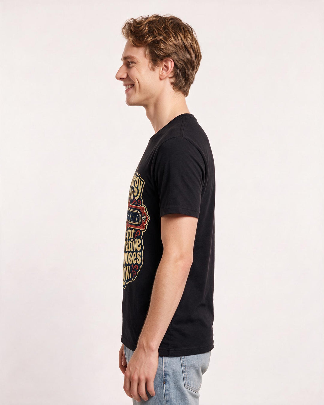 Funny Gaming Men's Black T-Shirt – My energy bar is just for decorative product image 2