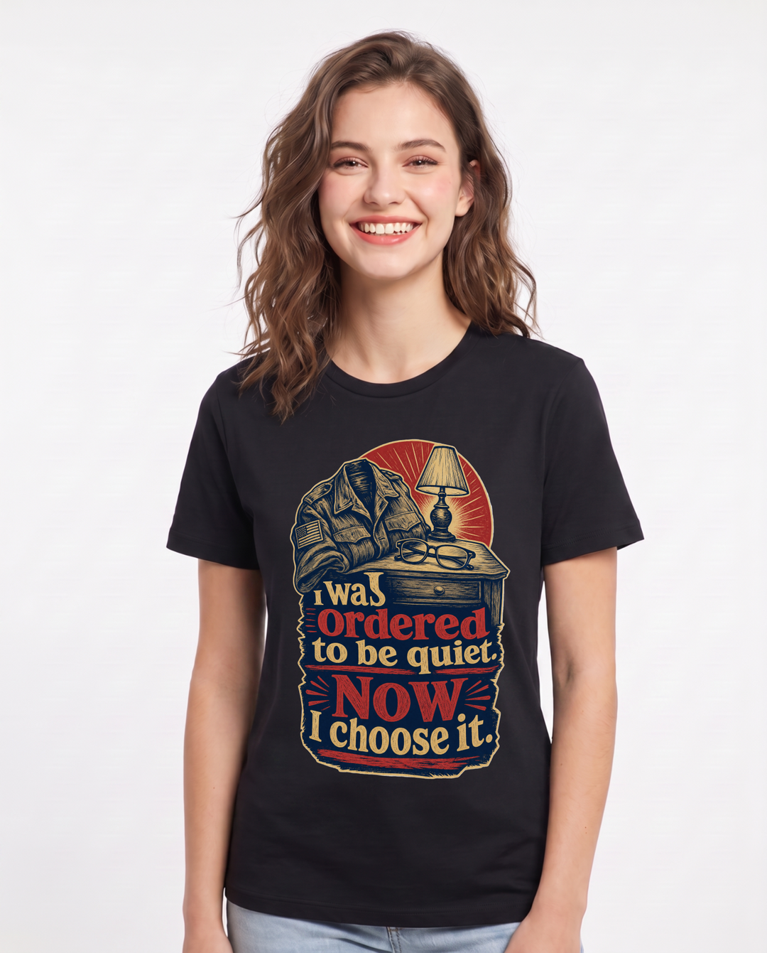 Veteran Black T-Shirt for Women – Everyday Expression Graphic Tee product image 3