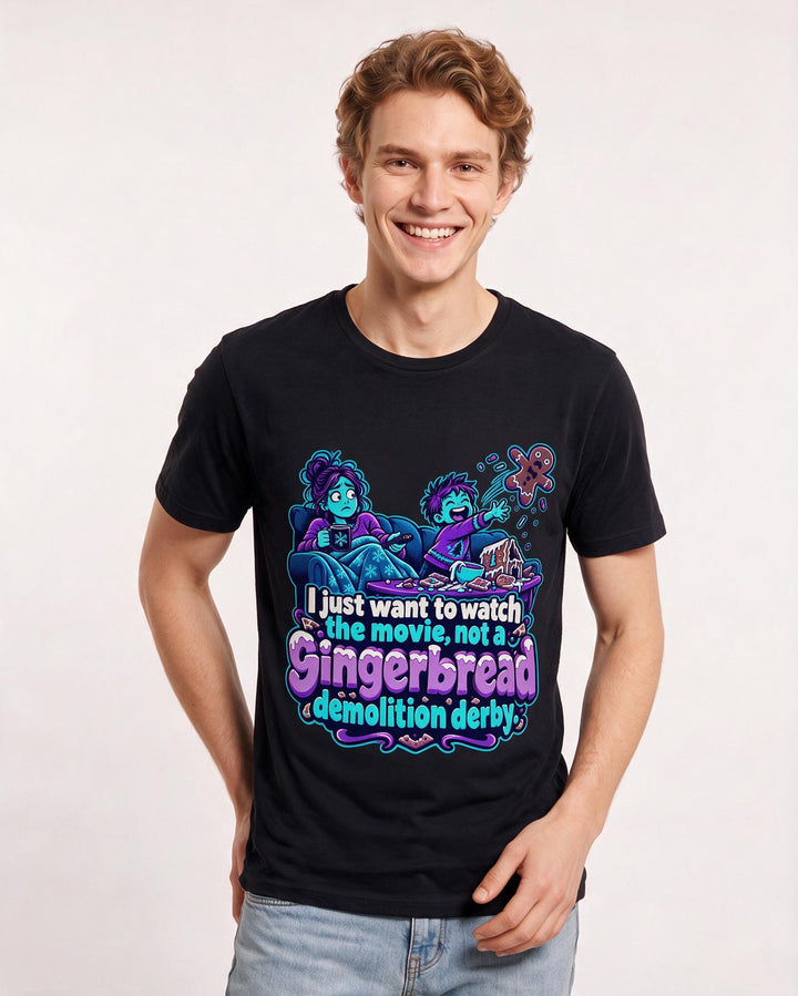 Christmas Black T-Shirt for Men – Holiday Theme Graphic Tee product image 1