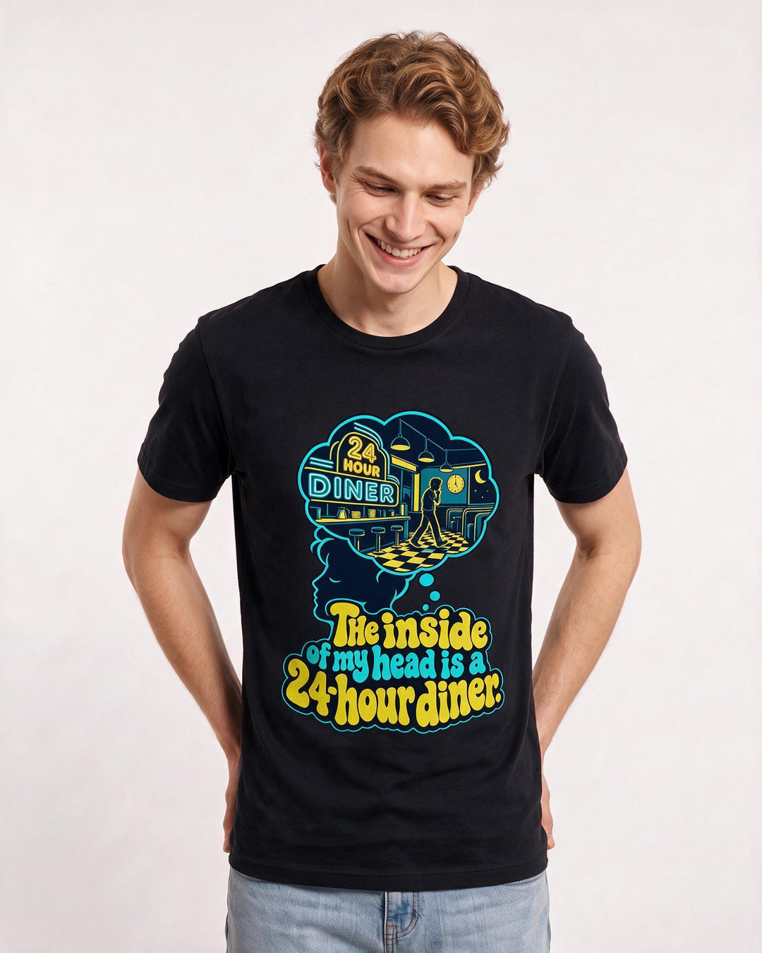 Meme Black T-Shirt for Men – Everyday Expression Graphic Tee product image 1