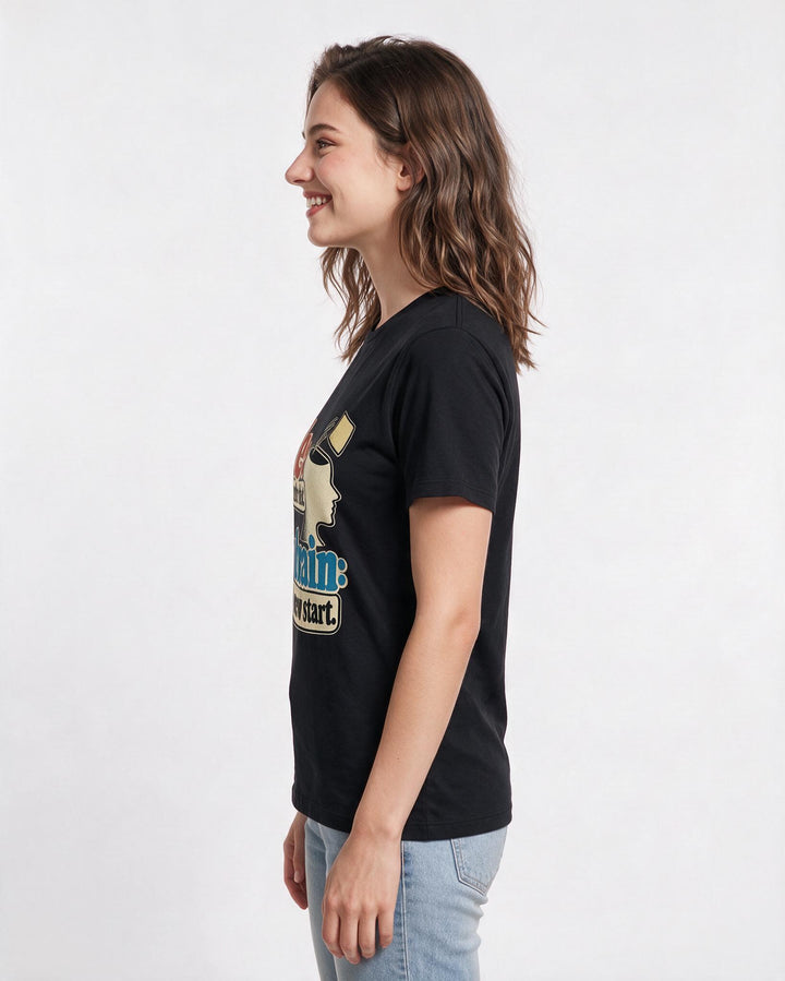 Meme Black T-Shirt for Women – Everyday Expression Graphic Tee product image 2