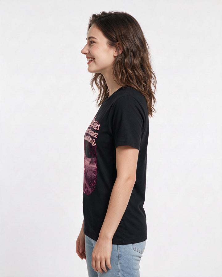 Hunting Black T-Shirt for Women – Everyday Expression Graphic Tee product image 2